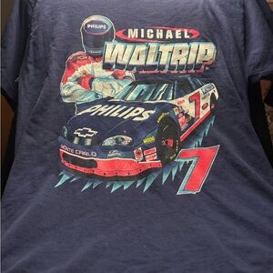 Nascar Navy Blue Michael Waltrip Graphic Tee